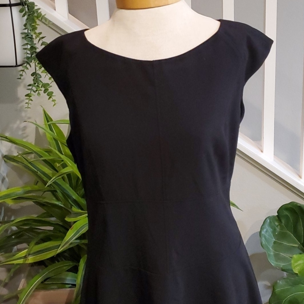 Marc New York Andrew Marc Black Fit & Flare Career Dress | Size 10 - Picture 3 of 9